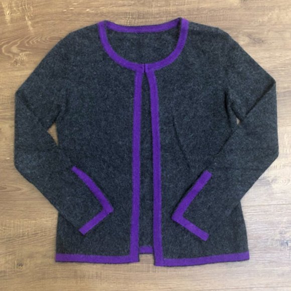 French designer private custom 100% cashmere cardigan two-piece set, small - Picture 4 of 7